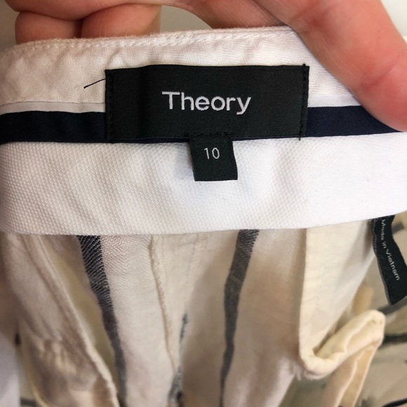 Theory Livdale Contour Wide Leg Pants 100% Linen - Picture 5 of 7